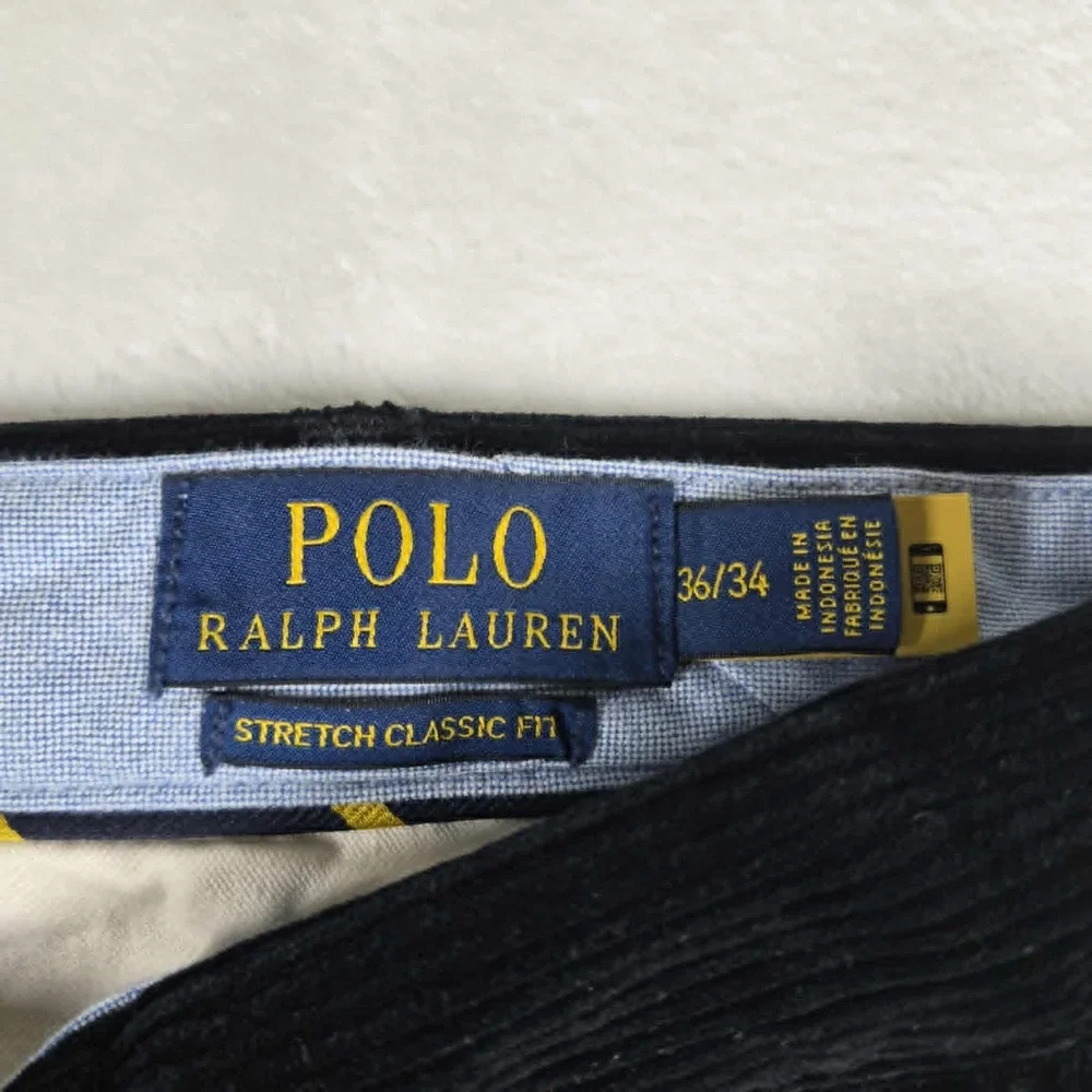 Polo‎ Ralph Lauren Corduroy Pants Men's 36x34 Black Chino Stretch Classic Fit